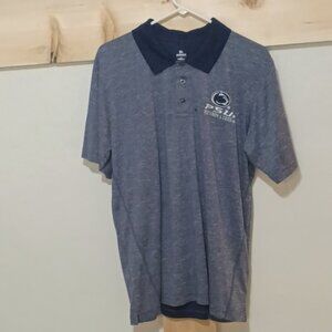 Men's PSU Short Sleeve Polo Shirt, Blue/White, Size L